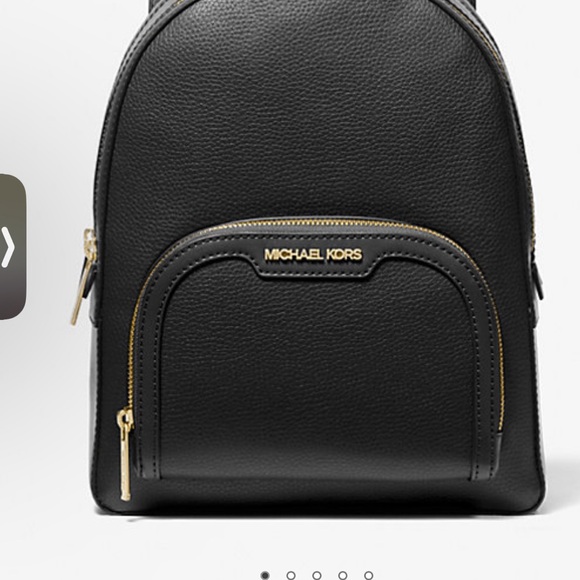 MICHAEL KORS NWOT JAYCEE MEDIUM
ZIP POCKET BACKPACK BAG GOLD HARDWARE LEATHER - Picture 3 of 8